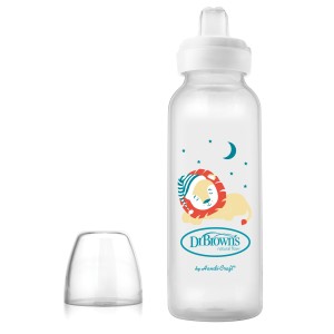 Biberon Gat Ingust, PP, 250 ml., cu cioc ptr. inghitituri mici, Design Leu (BPA Free)