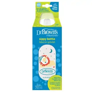 Biberon Gat Ingust, PP, 250 ml., cu cioc ptr. inghitituri mici, Design Leu (BPA Free) 2