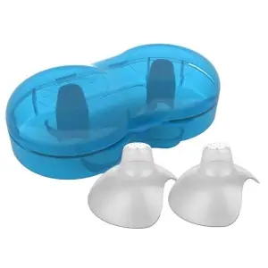 Protectii pentru mamelon cu carcasă sterilizantă, 2 Pack (marimea 2)