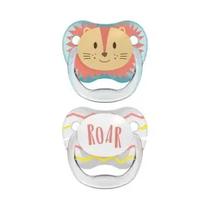 Suzeta PreVent, Imprimata "Animal Face", 2pack, niv.1(0-6 luni), baieti