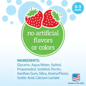 Pasta naturala de dinti pentru copii, aroma de capsuni 2